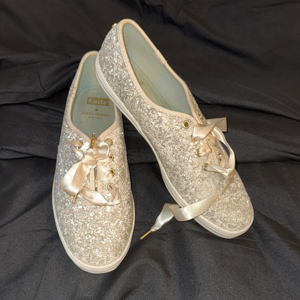 Keds Silver Glitter Sneakers